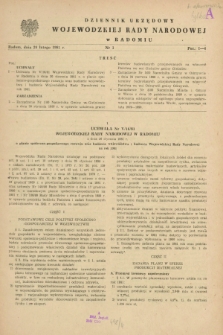 Dziennik Urzędowy Wojewódzkiej Rady Narodowej w Radomiu. 1981, nr 1 (26 lutego)