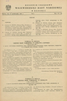 Dziennik Urzędowy Wojewódzkiej Rady Narodowej w Radomiu. 1981, nr 6 (16 października)