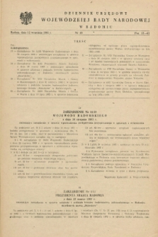 Dziennik Urzędowy Wojewódzkiej Rady Narodowej w Radomiu. 1983, nr 10 (12 września)