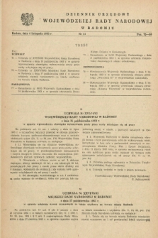Dziennik Urzędowy Wojewódzkiej Rady Narodowej w Radomiu. 1983, nr 13 (4 listopada)