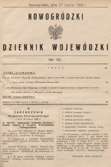 Nowogródzki Dziennik Wojewódzki. 1934, nr 10