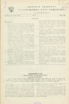 Dziennik Urzędowy Wojewódzkiej Rady Narodowej w Radomiu. 1984, nr 2 (5 lutego)