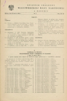 Dziennik Urzędowy Wojewódzkiej Rady Narodowej w Radomiu. 1984, nr 4 (26 marca)