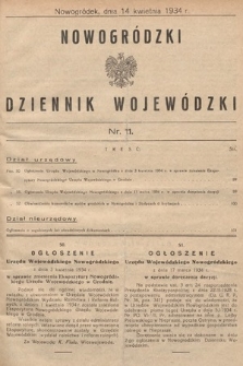 Nowogródzki Dziennik Wojewódzki. 1934, nr 11