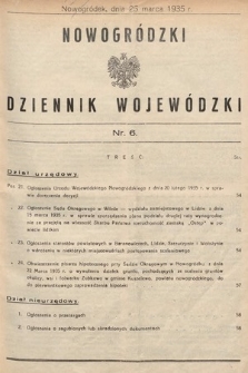 Nowogródzki Dziennik Wojewódzki. 1935, nr 6
