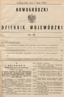 Nowogródzki Dziennik Wojewódzki. 1934, nr 13