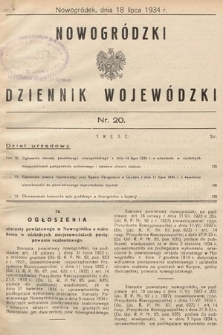 Nowogródzki Dziennik Wojewódzki. 1934, nr 20