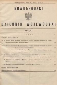 Nowogródzki Dziennik Wojewódzki. 1934, nr 21