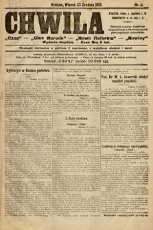Chwila : „Czas” – „Głos Narodu” – „Nowa Reforma” – „Nowiny” : wydanie wspólne. 1913, nr 2