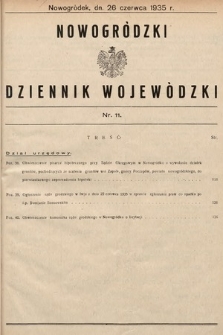 Nowogródzki Dziennik Wojewódzki. 1935, nr 11