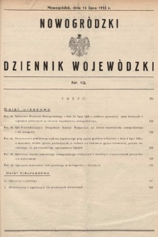 Nowogródzki Dziennik Wojewódzki. 1935, nr 13