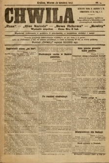 Chwila : „Czas” – „Głos Narodu” – „Nowa Reforma” – „Nowiny” : wydanie wspólne. 1913, nr 6