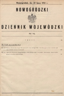 Nowogródzki Dziennik Wojewódzki. 1935, nr 14