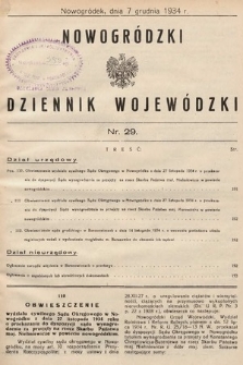 Nowogródzki Dziennik Wojewódzki. 1934, nr 29