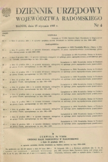 Dziennik Urzędowy Województwa Radomskiego. 1985, nr 4 (25 stycznia)