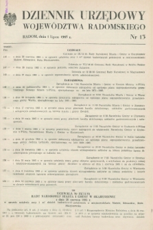 Dziennik Urzędowy Województwa Radomskiego. 1985, nr 13 (1 lipca)