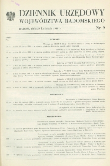 Dziennik Urzędowy Województwa Radomskiego. 1989, nr 9 (28 kwietnia)