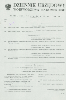 Dziennik Urzędowy Województwa Radomskiego. 1990, nr 29 (13 września)