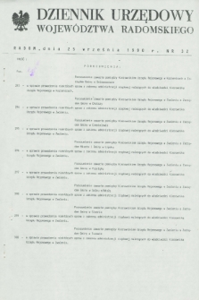 Dziennik Urzędowy Województwa Radomskiego. 1990, nr 32 (25 września)