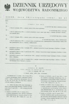 Dziennik Urzędowy Województwa Radomskiego. 1990, nr 37 (30 listopada)