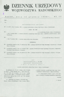 Dziennik Urzędowy Województwa Radomskiego. 1990, nr 39 (14 grudnia)