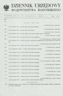 Dziennik Urzędowy Województwa Radomskiego. 1990, nr 44 (31 grudnia)