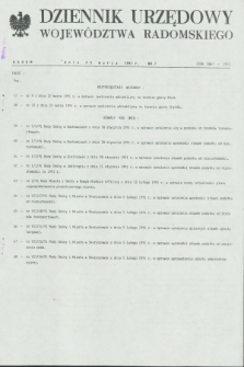 Dziennik Urzędowy Województwa Radomskiego. 1991, nr 7 (25 marca)