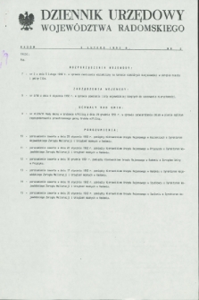 Dziennik Urzędowy Województwa Radomskiego. 1992, nr 2 (6 lutego)