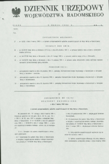 Dziennik Urzędowy Województwa Radomskiego. 1992, nr 5 (5 marca)
