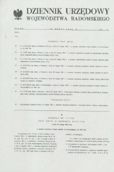 Dziennik Urzędowy Województwa Radomskiego. 1992, nr 6 (19 marca)