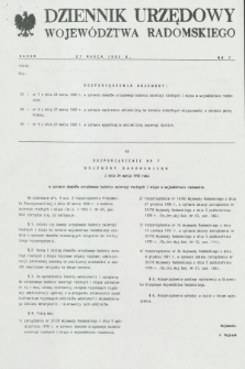 Dziennik Urzędowy Województwa Radomskiego. 1992, nr 7 (27 marca)