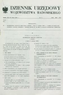 Dziennik Urzędowy Województwa Radomskiego. 1994, nr 11 (20 lipca)