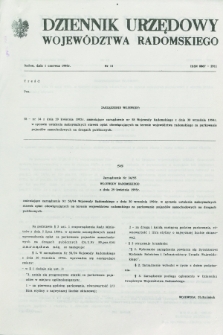 Dziennik Urzędowy Województwa Radomskiego. 1995, nr 11 (1 czerwca)