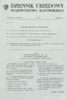 Dziennik Urzędowy Województwa Radomskiego. 1995, nr 15 (12 lipca)