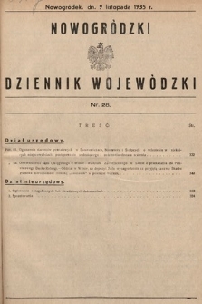 Nowogródzki Dziennik Wojewódzki. 1935, nr 28