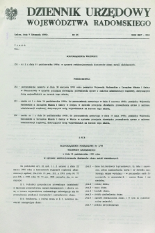 Dziennik Urzędowy Województwa Radomskiego. 1995, nr 25 (9 listopada)
