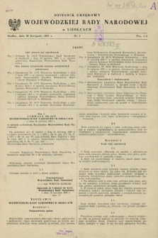 Dziennik Urzędowy Wojewódzkiej Rady Narodowej w Siedlcach. 1975, nr 1 (29 listopada)