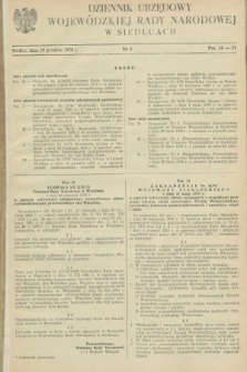 Dziennik Urzędowy Wojewódzkiej Rady Narodowej w Siedlcach. 1976, nr 5 (10 grudnia)