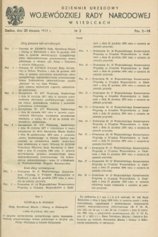 Dziennik Urzędowy Wojewódzkiej Rady Narodowej w Siedlcach. 1977, nr 2 (28 stycznia)
