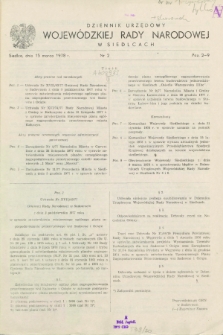 Dziennik Urzędowy Wojewódzkiej Rady Narodowej w Siedlcach. 1978, nr 2 (15 marca)