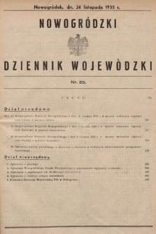 Nowogródzki Dziennik Wojewódzki. 1935, nr 29