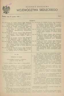 Dziennik Urzędowy Województwa Siedleckiego. 1985, nr 9 (31 grudnia)