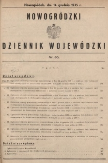 Nowogródzki Dziennik Wojewódzki. 1935, nr 30