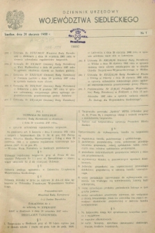 Dziennik Urzędowy Województwa Siedleckiego. 1988, nr 1 (31 stycznia)