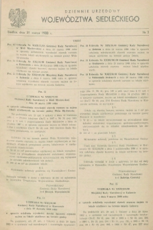 Dziennik Urzędowy Województwa Siedleckiego. 1988, nr 3 (31 marca)