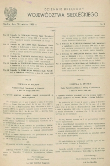 Dziennik Urzędowy Województwa Siedleckiego. 1988, nr 5 (30 kwietnia)