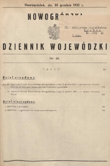 Nowogródzki Dziennik Wojewódzki. 1935, nr 31