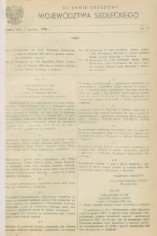 Dziennik Urzędowy Województwa Siedleckiego. 1988, nr 17 (1 grudnia)