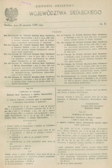 Dziennik Urzędowy Województwa Siedleckiego. 1989, nr 11 (10 sierpnia)