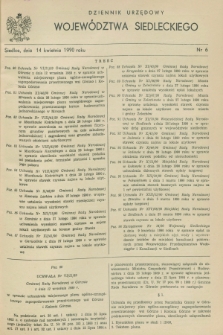 Dziennik Urzędowy Województwa Siedleckiego. 1990, nr 6 (14 kwietnia)